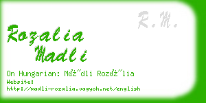 rozalia madli business card